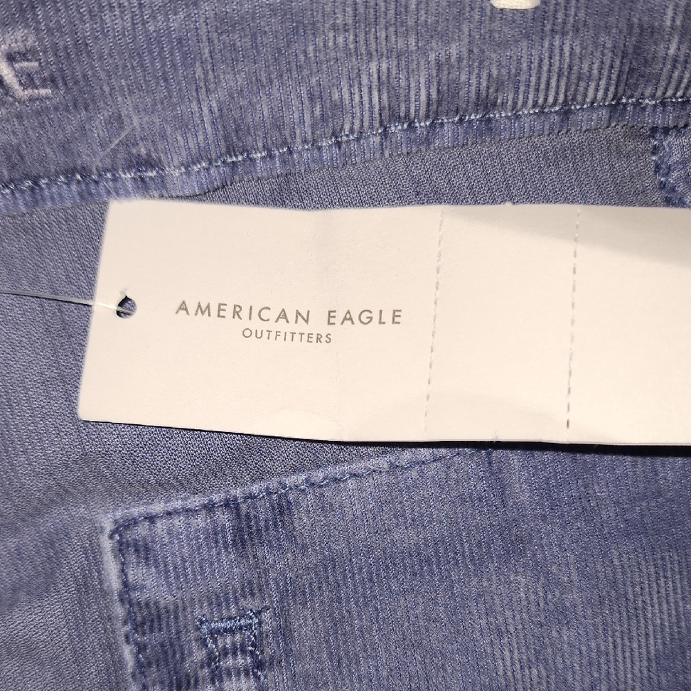 American Eagle Outfitters High Waist Blue 90's Boyfriend Shorts - Picture 5 of 11